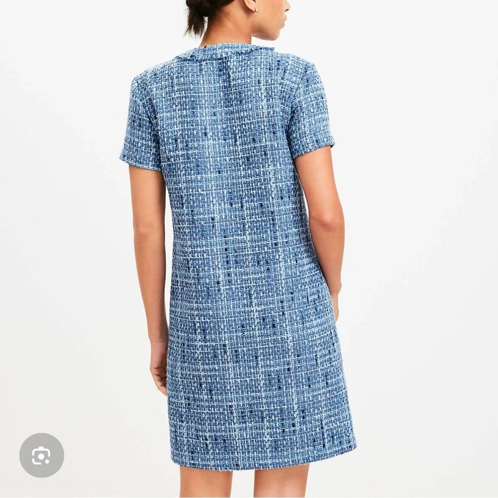 LOFT Tweed Mini Pocket Dress - Picture 2 of 5